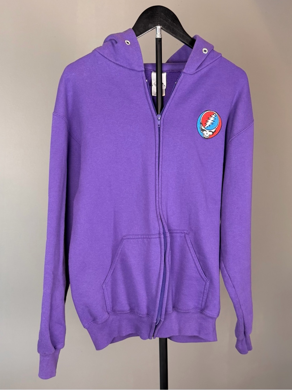 Grateful Dead Embroidered Zip Up Hoodie Stealie Dancing Bears Festival Adult M - Picture 3 of 11